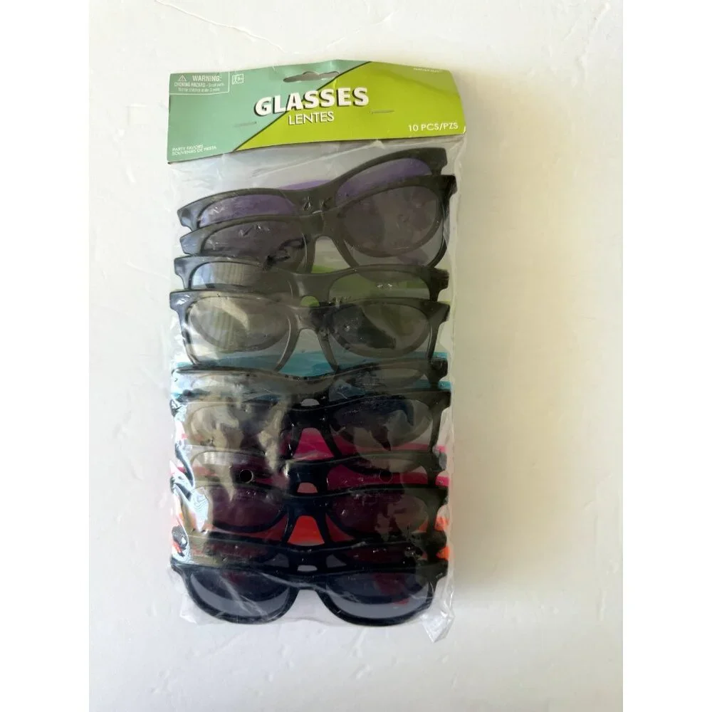 Glasses Lentes 10 mix pc Party Favors Souvenirs Black Multi Adults Child One Sz